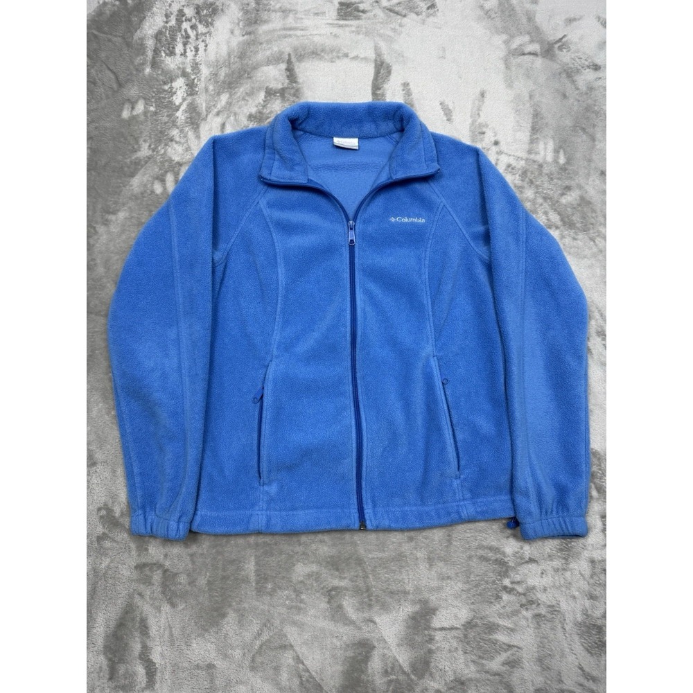 Vintage Columbia Fleece Jacket Womens Medium Blue Full Zip 3 In 1 Liner Hiking